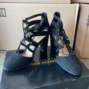 Black Strappy Heels - NWOT!